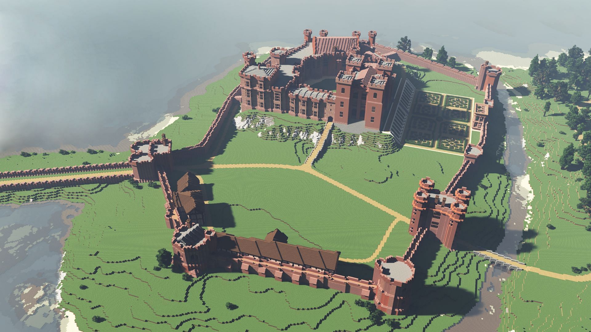 The right site for a castle can make or break its appeal (Image via Blockcraft)