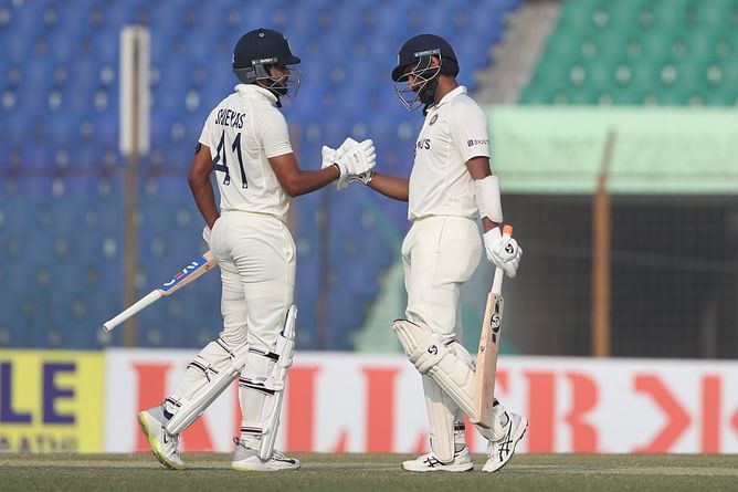 Plucky Pujara, lucky Shreyas Iyer lift India, but Bangladesh fight back with late wickets
