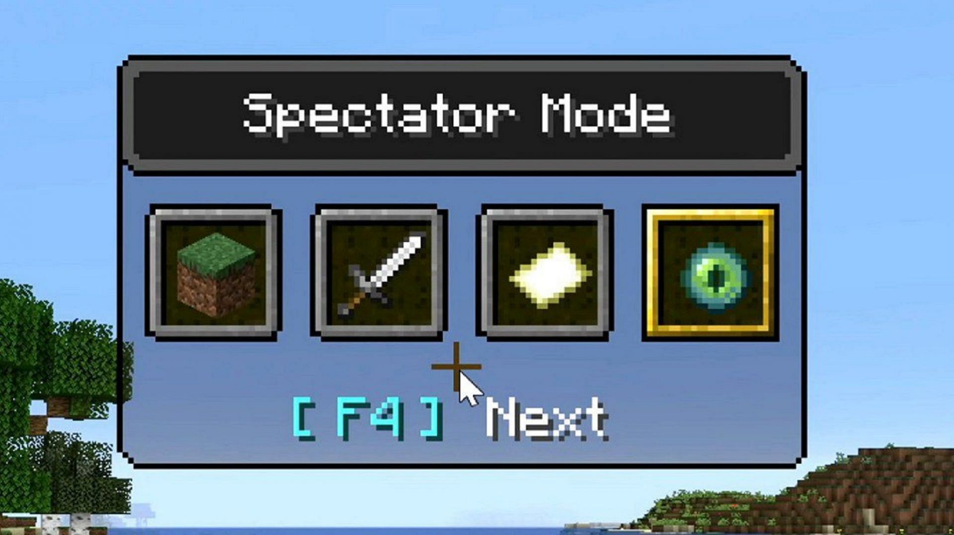 A game-switching menu was added but rarely noted in Minecraft 1.16 (Image via Mojang)