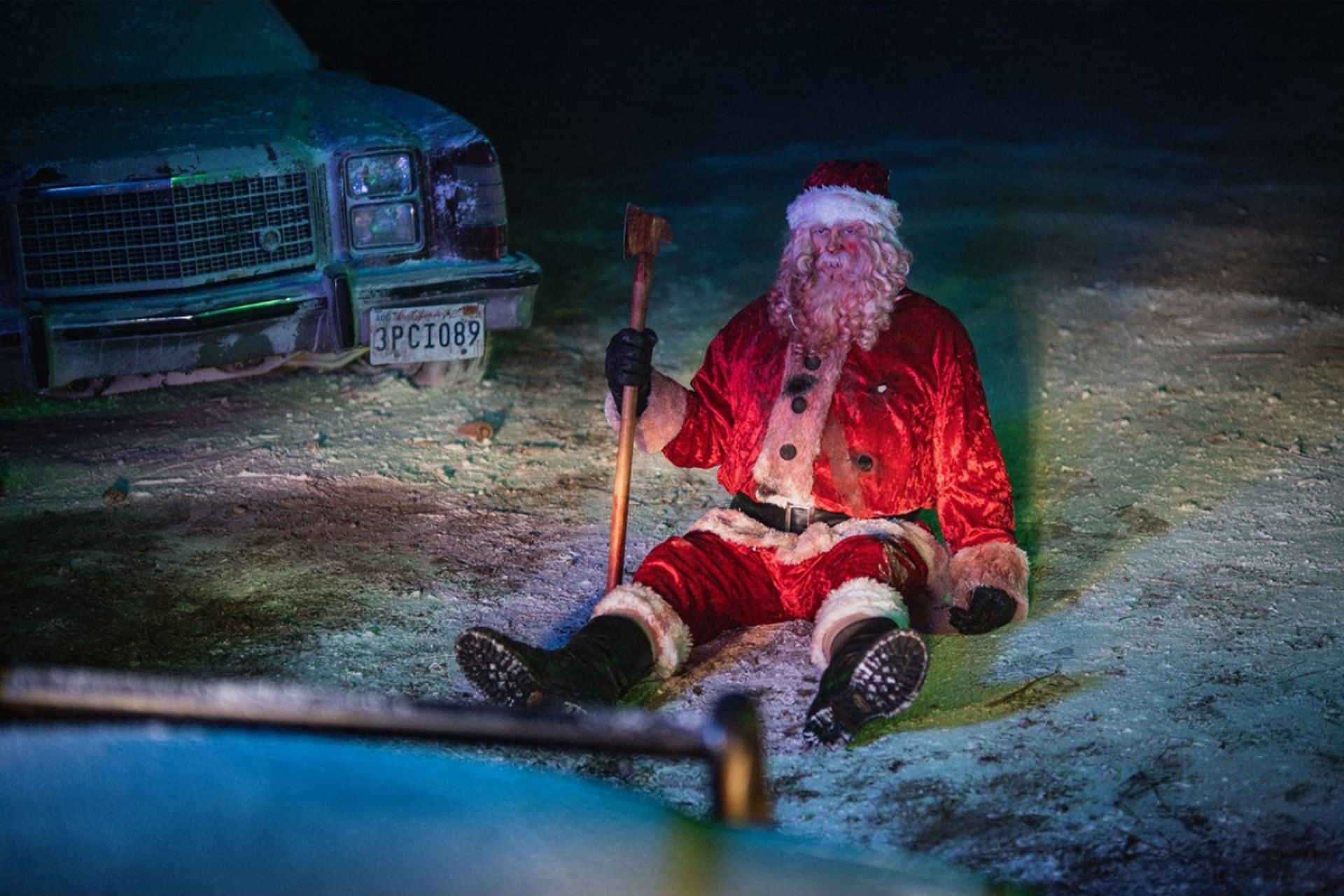 Abraham Benrubi portrays the horrific Santa in Christmas Bloody Christmas. (Photo via Rotten Tomatoes)
