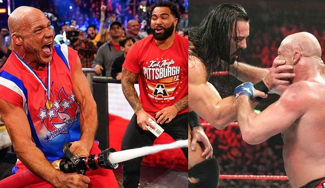4 WWE Superstars जिनके साथ टीम बनाकर Kurt Angle अपना आखिरी मैच लड़ सकते हैं