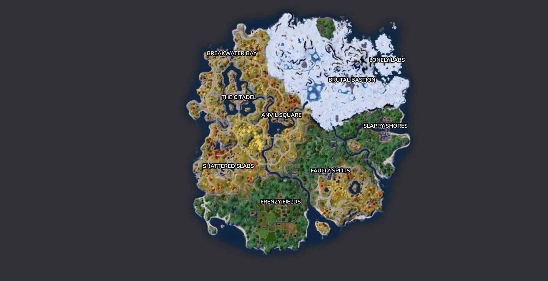 A rough look at the new map (Image via Fortnite.GG)
