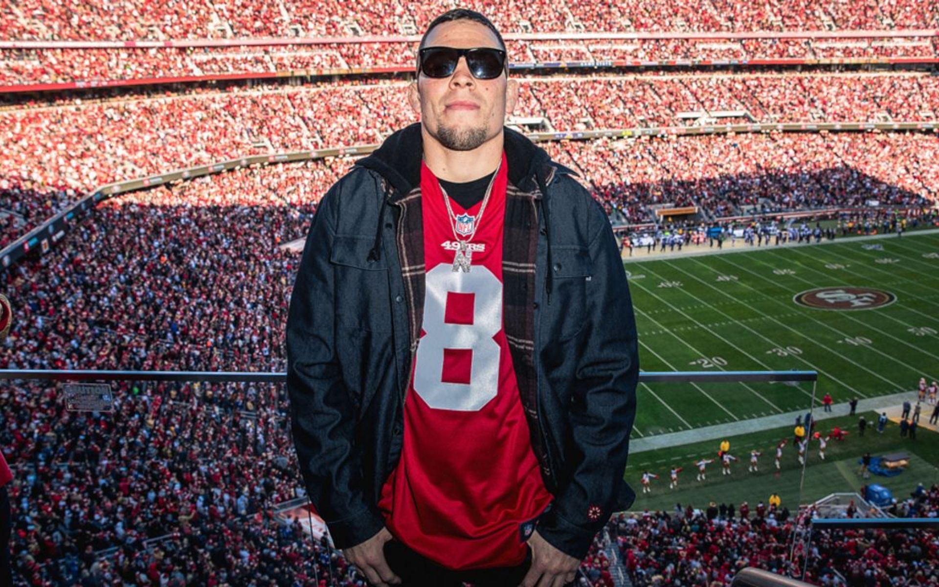 Nate Diaz [Image Courtesy: San Francisco 49ers official website]