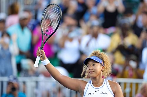 Naomi Osaka in action at the Mubadala Silicon Valley Classic.