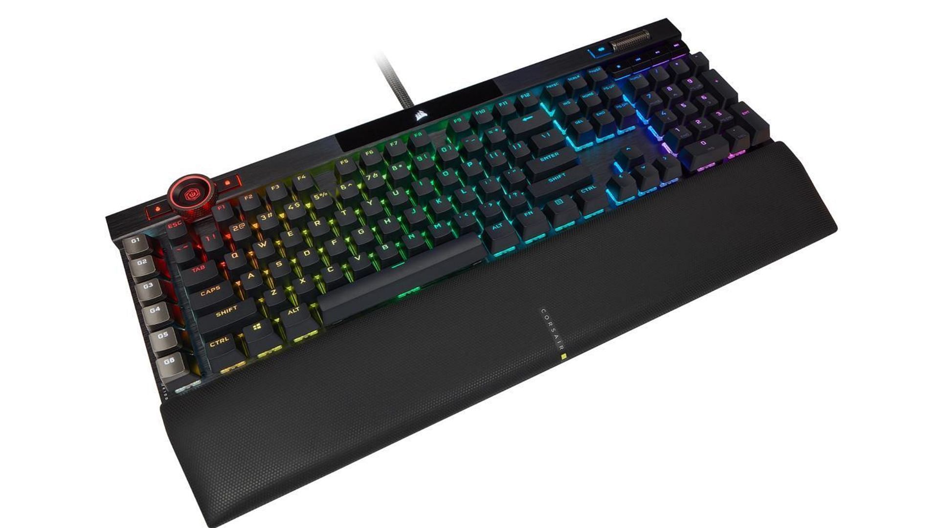 The K100 RGB mechanical gaming keyboard (Image via Newegg)