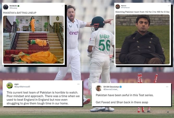 “Disband this team, appoint Babar Azam as President” - Twitterati troll Pakistan as they collapse from 142/2 to 179/9 against England in Multan Test