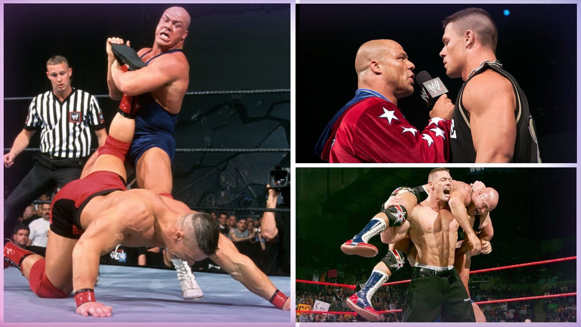 WWE Superstars Kurt Angle and John Cena