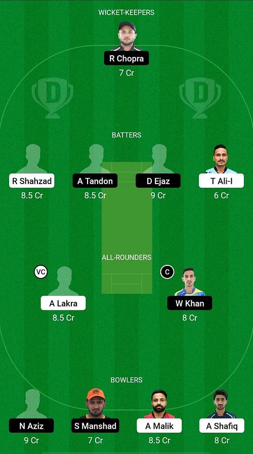 DUB vs AJM Dream11 Prediction - Emirates D20