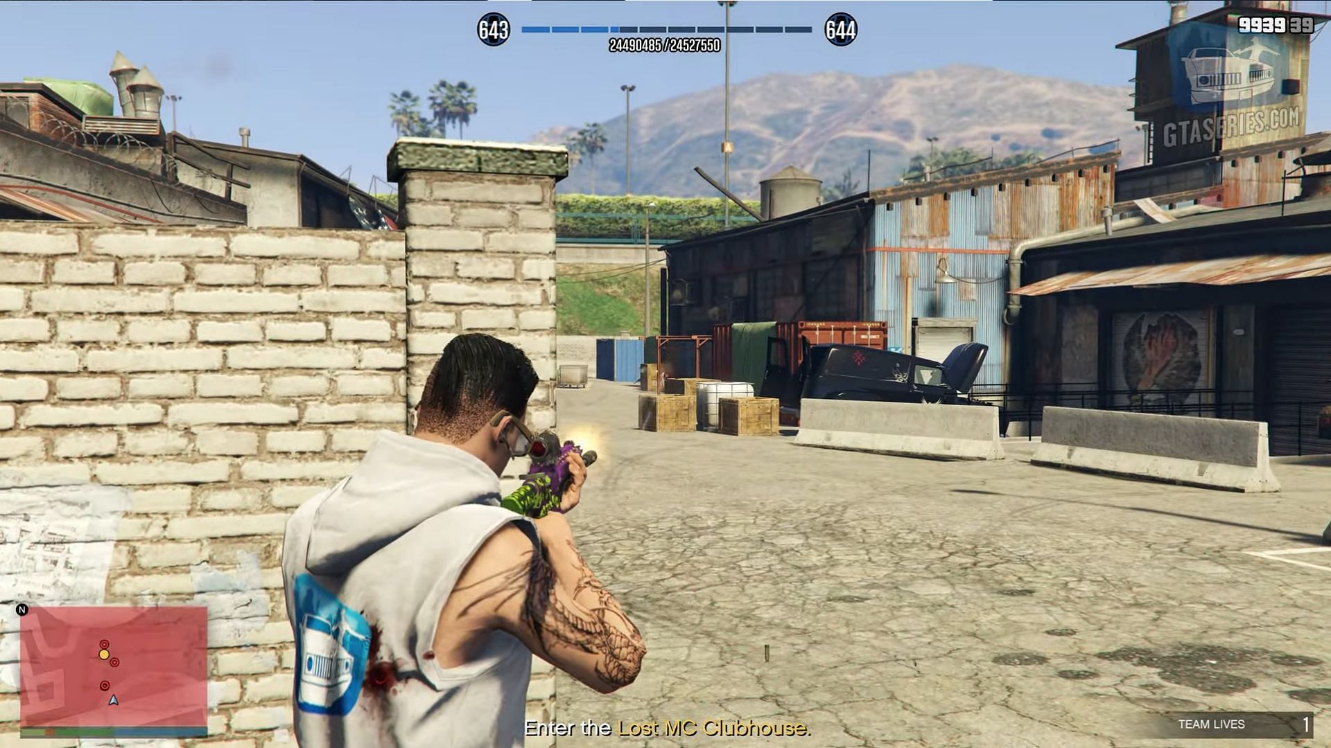 Get rid of the Lost MC and break into their clubhouse (Image via GTA Series Videos)