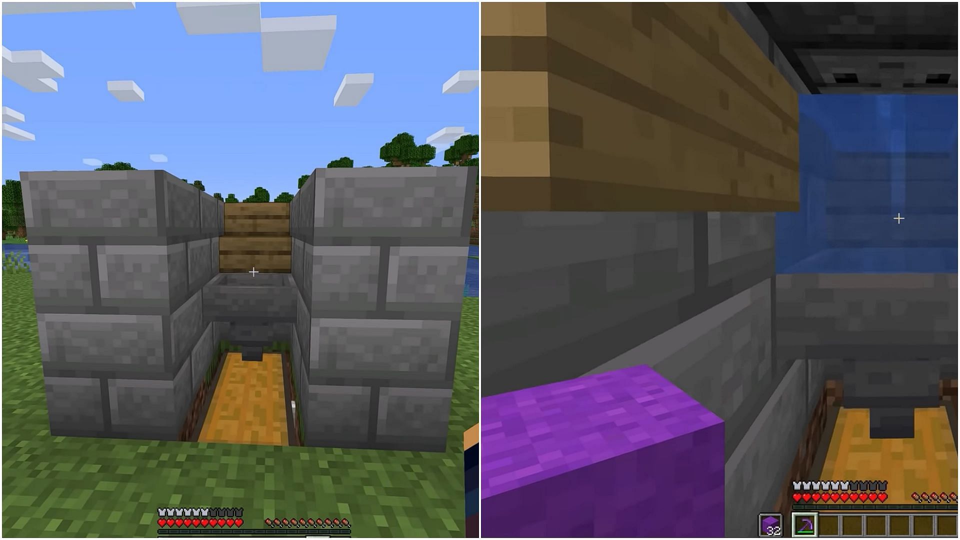 Automatic concrete maker can be easily made in Minecraft (Image via Sportskeeda)