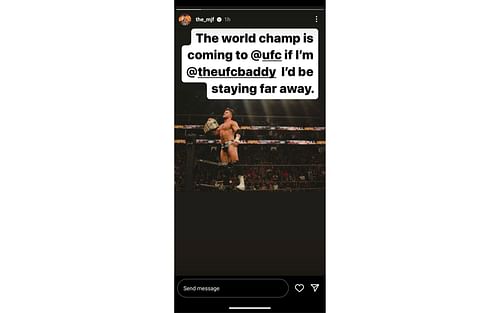 MJF sent Paddy Pimblett a warning on his Instagram story