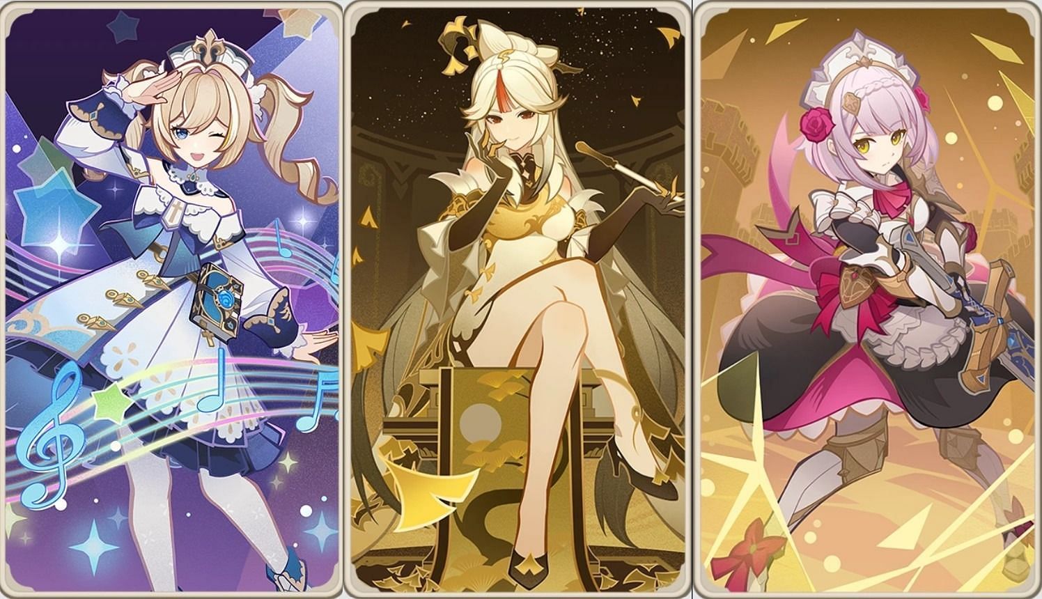 Defensive deck with Noelle, Ningguang, and Barbara (Image via HoYoverse)