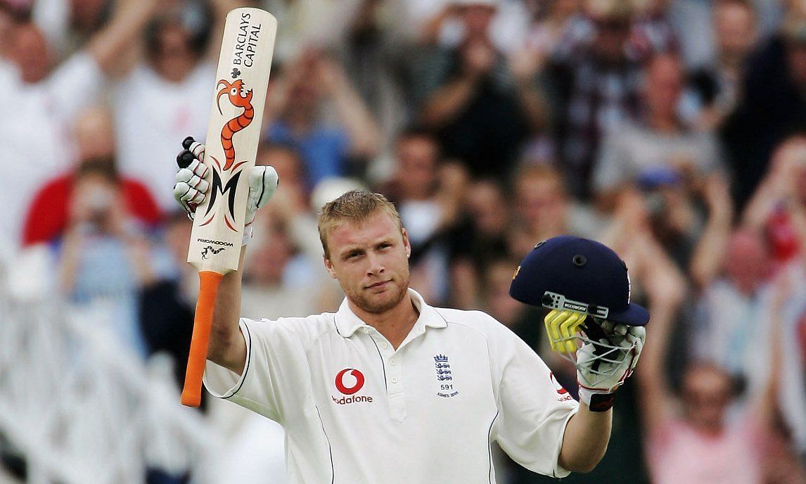 Andrew Flintoff in action during Ashes 2005. (Credits: Twitter)