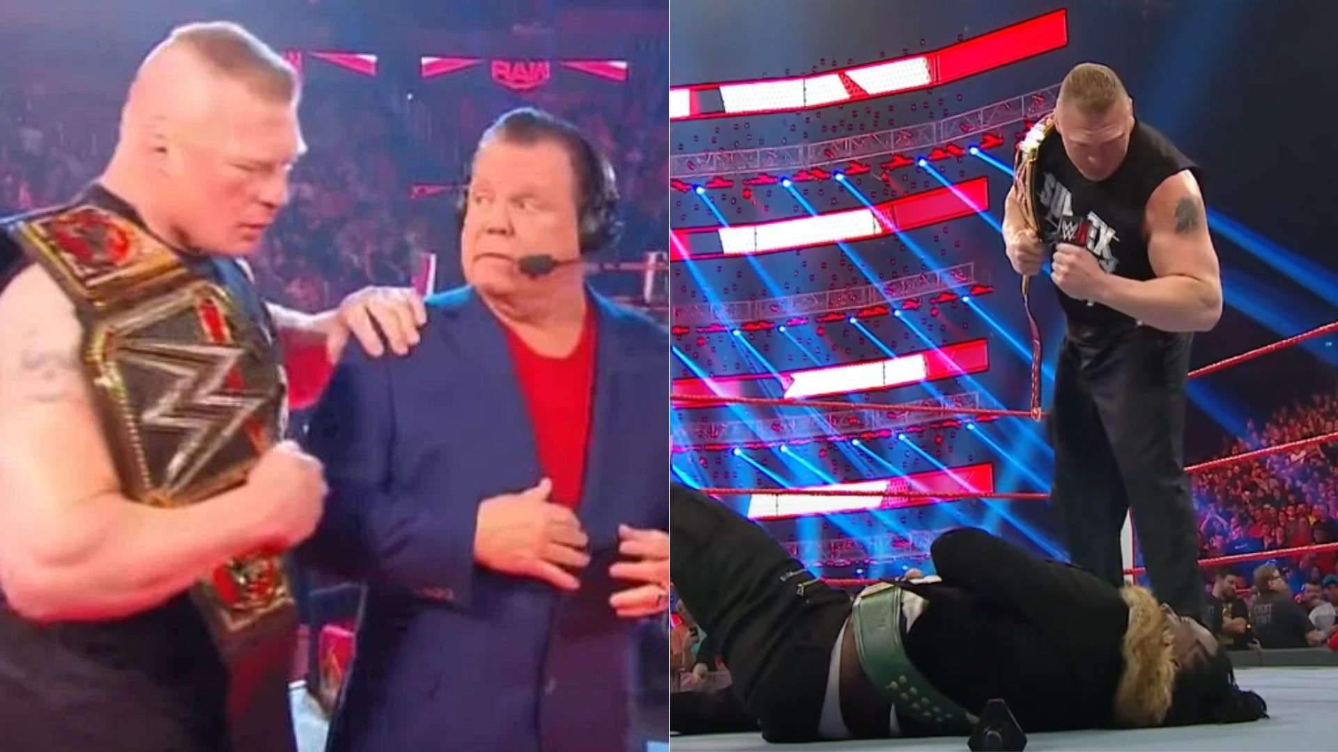When Brock Lesnar went off-script two weeks in a row on WWE RAW
