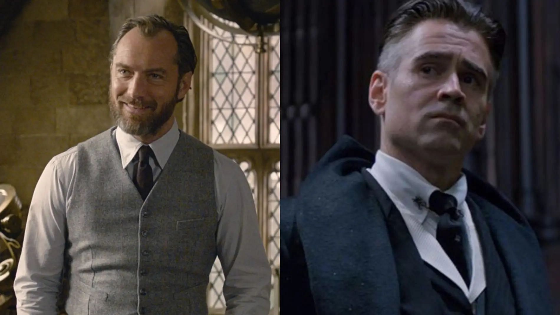 Jude Law and Colin Farrell in Fantastic Beasts (Image via WB)