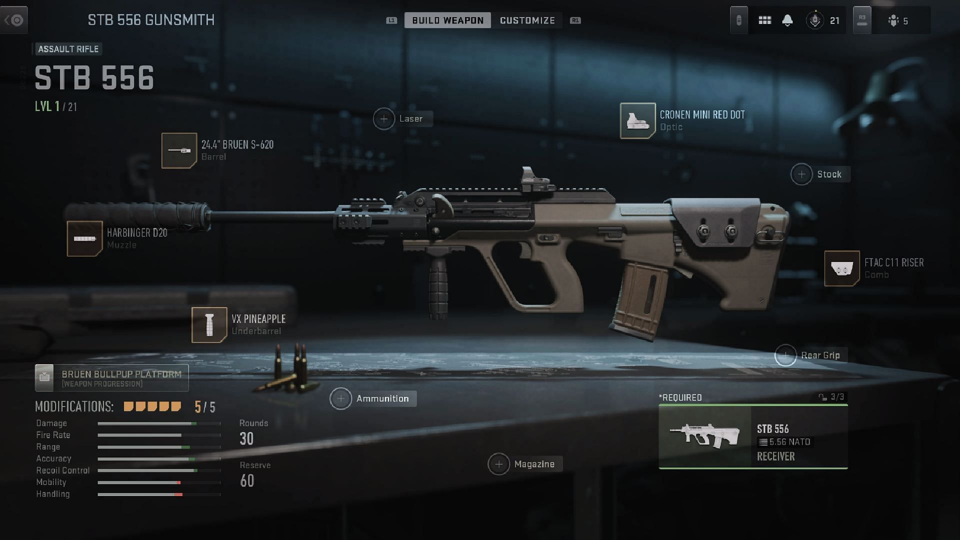 STB 556 loadout in MW2 (Image via Activision)