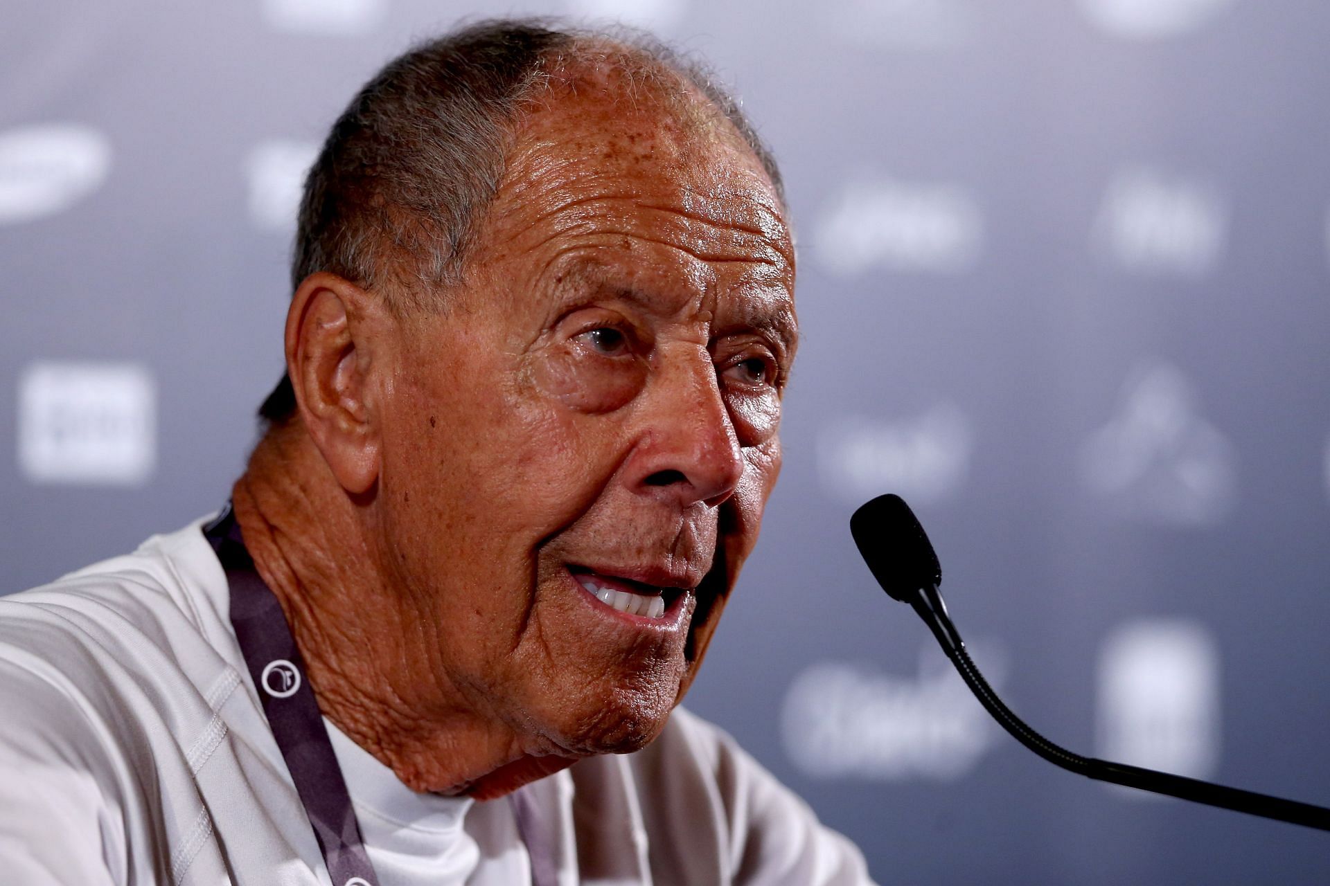 Bollettieri pictured during a press conference at the 2015 Rio Open.