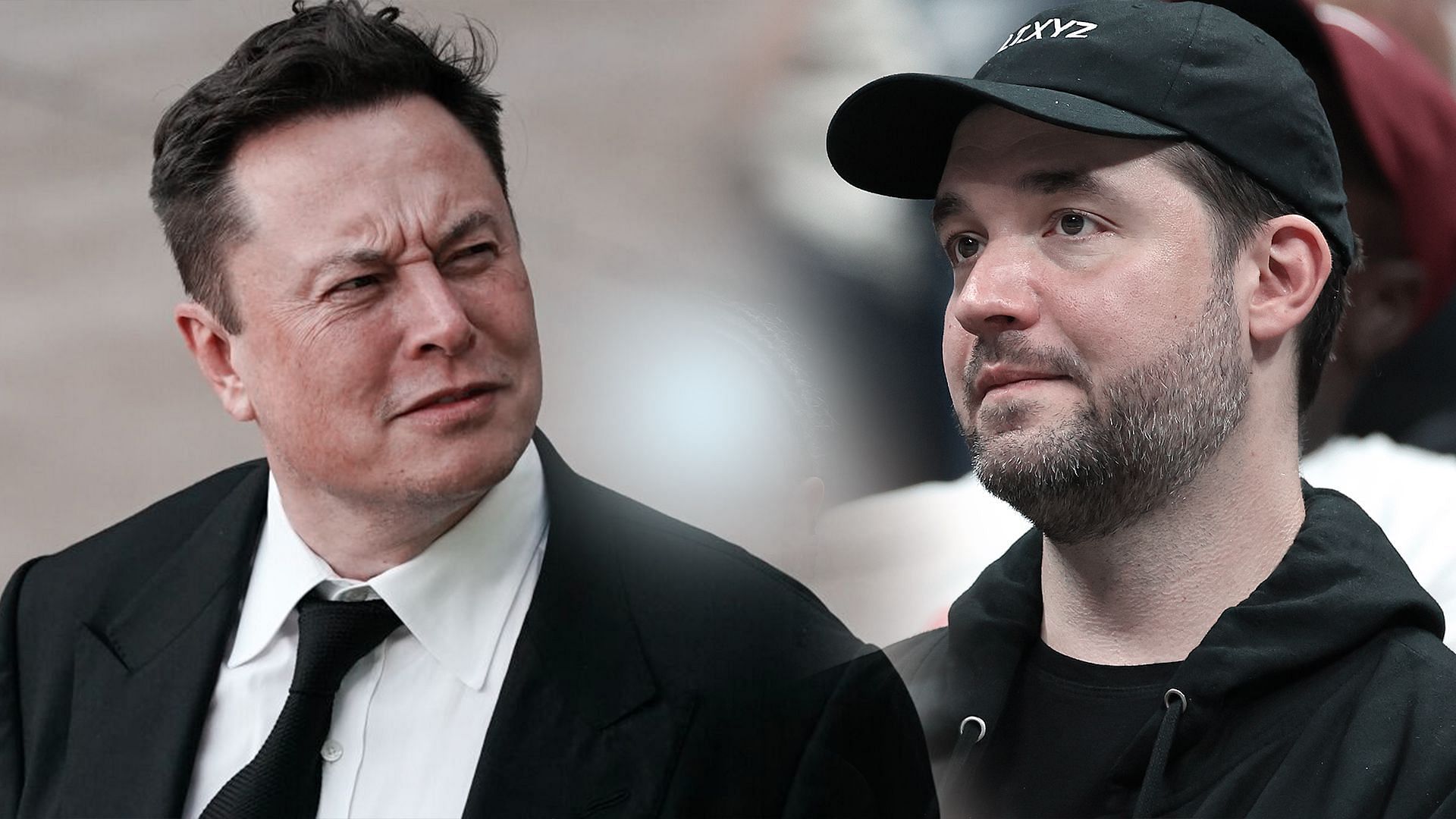 Elon Musk (L) and Alexis Ohanian