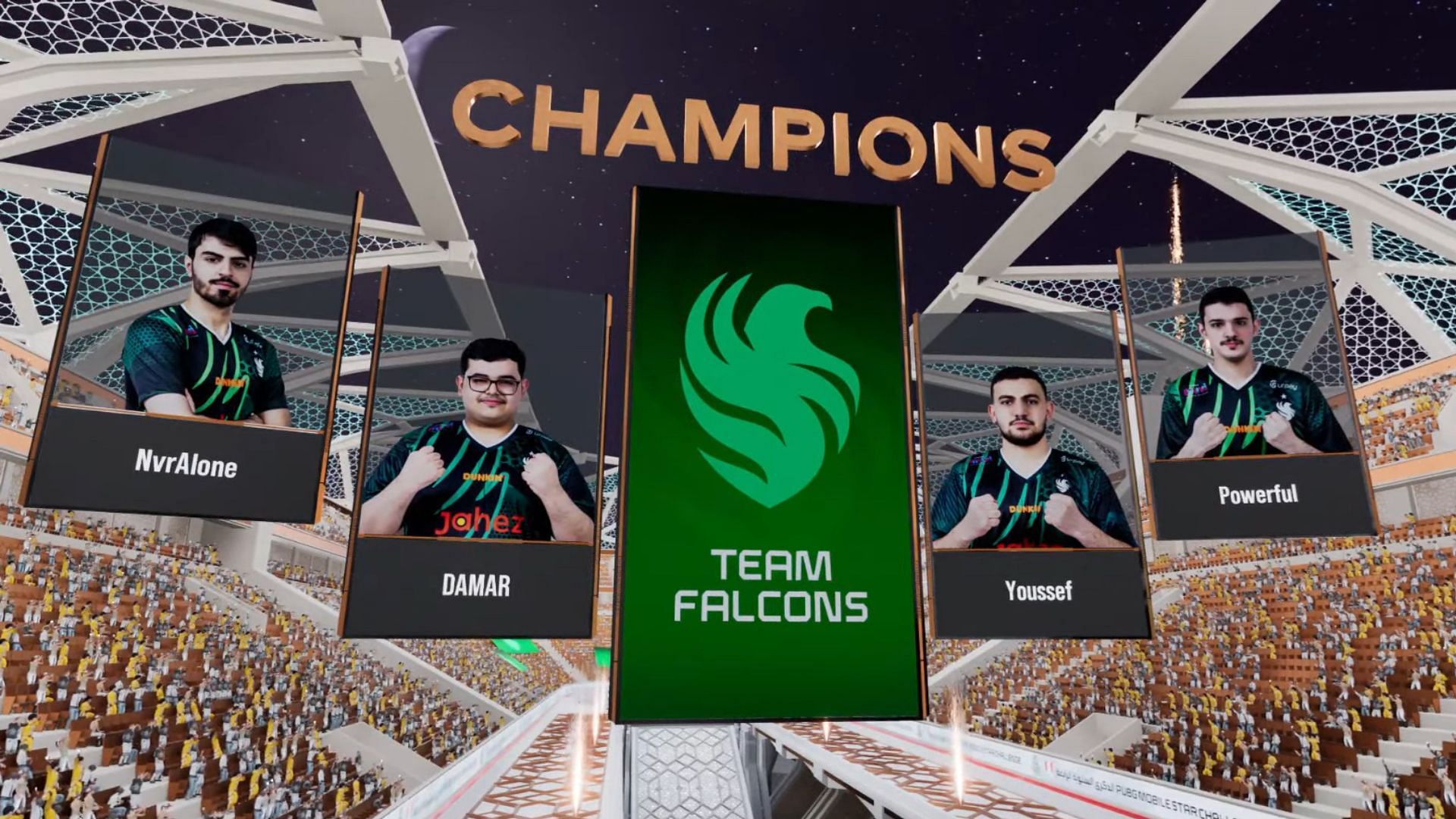 Team Falcons wins PMSC 2022 Arabia (Image via PUBG Mobile)