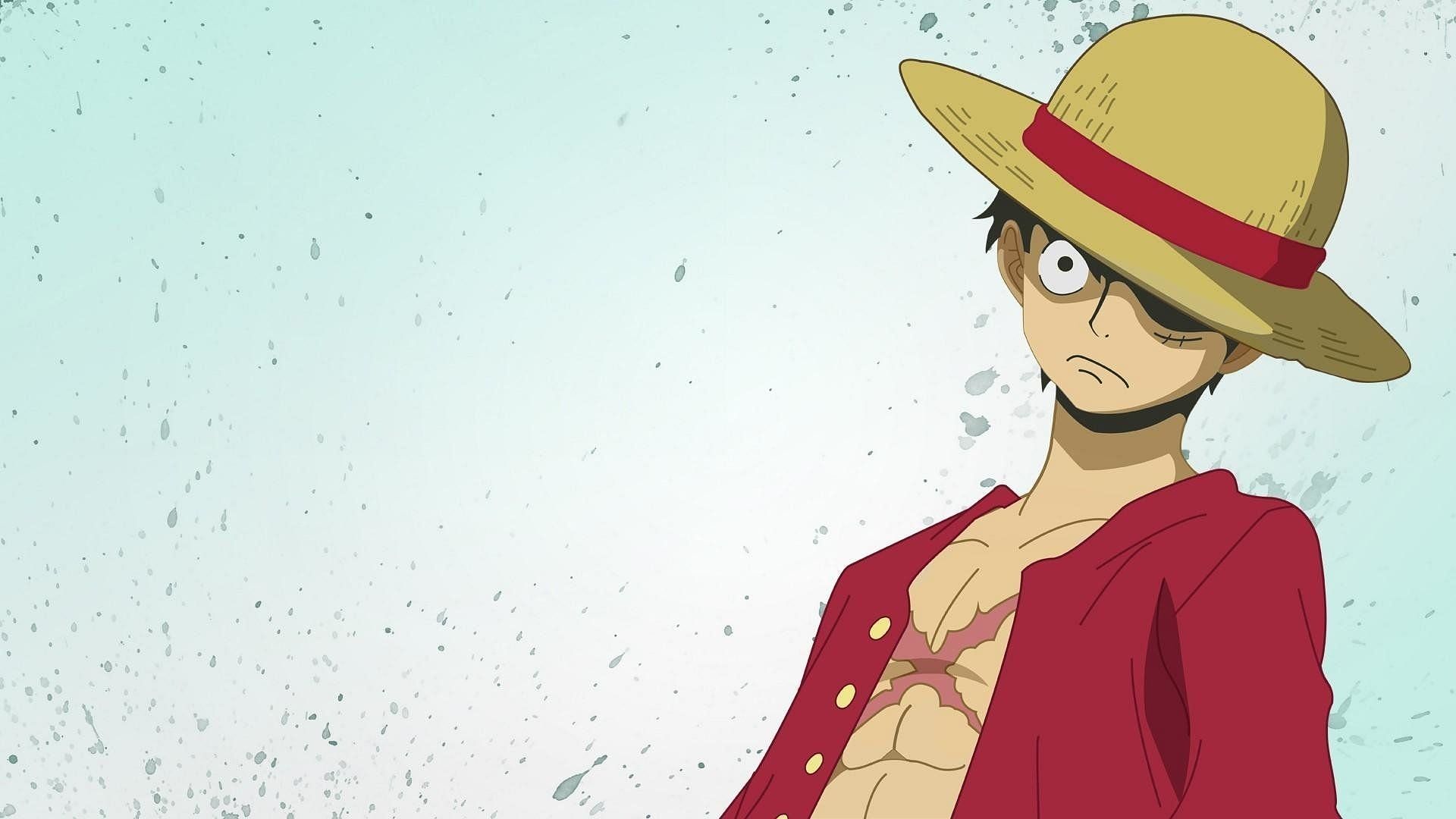  Monkey D. Luffy as seen in the anime with a &quot;X&quot; shaped scar on his chest (Image via Toei Aniamtion))