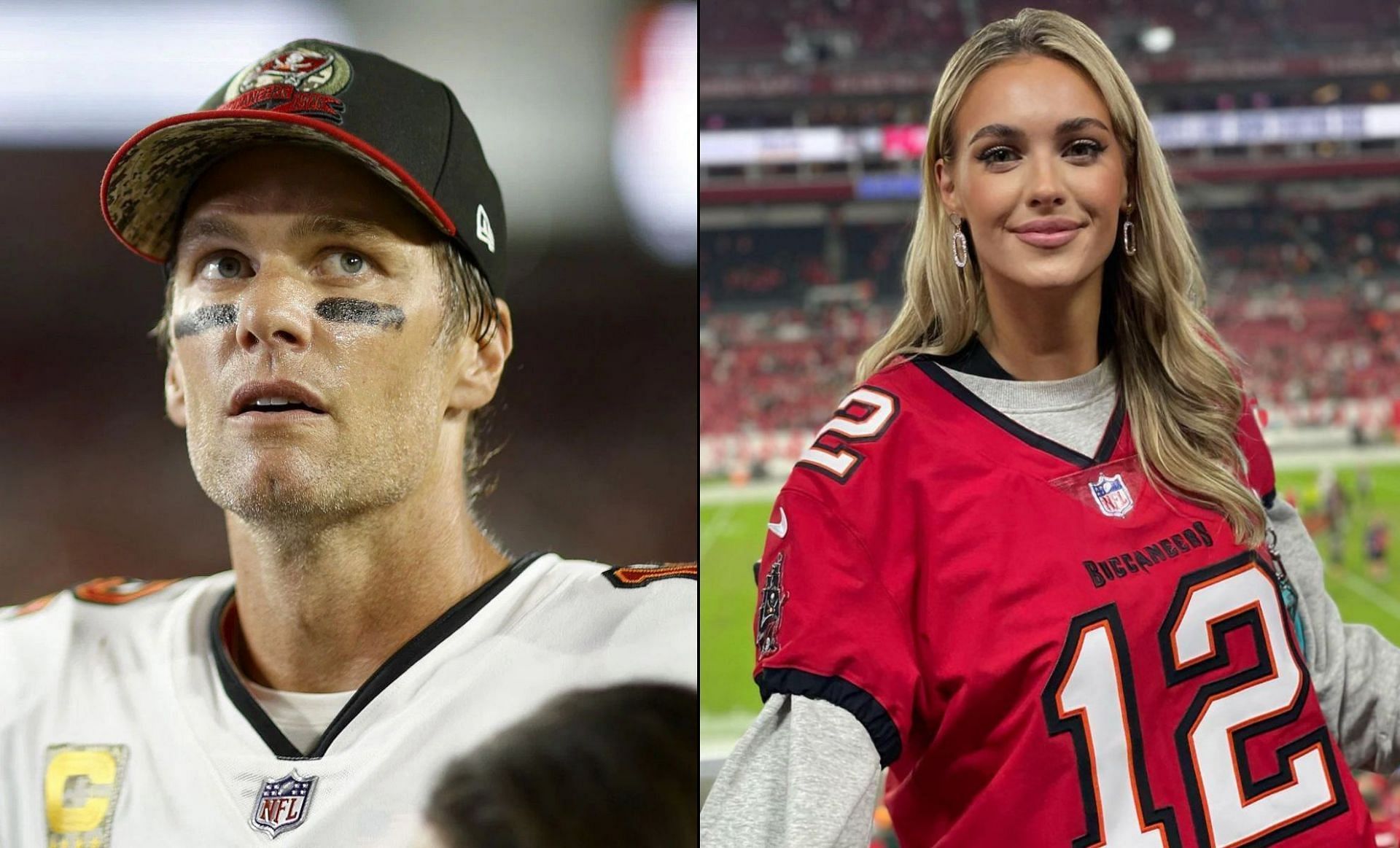 Tampa Bay Buccaneers quarterback Tom Brady | Instagram model Veronika Rajek