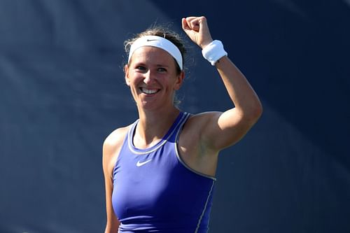 Victoria Azarenka in action at the 2022 Citi Open.