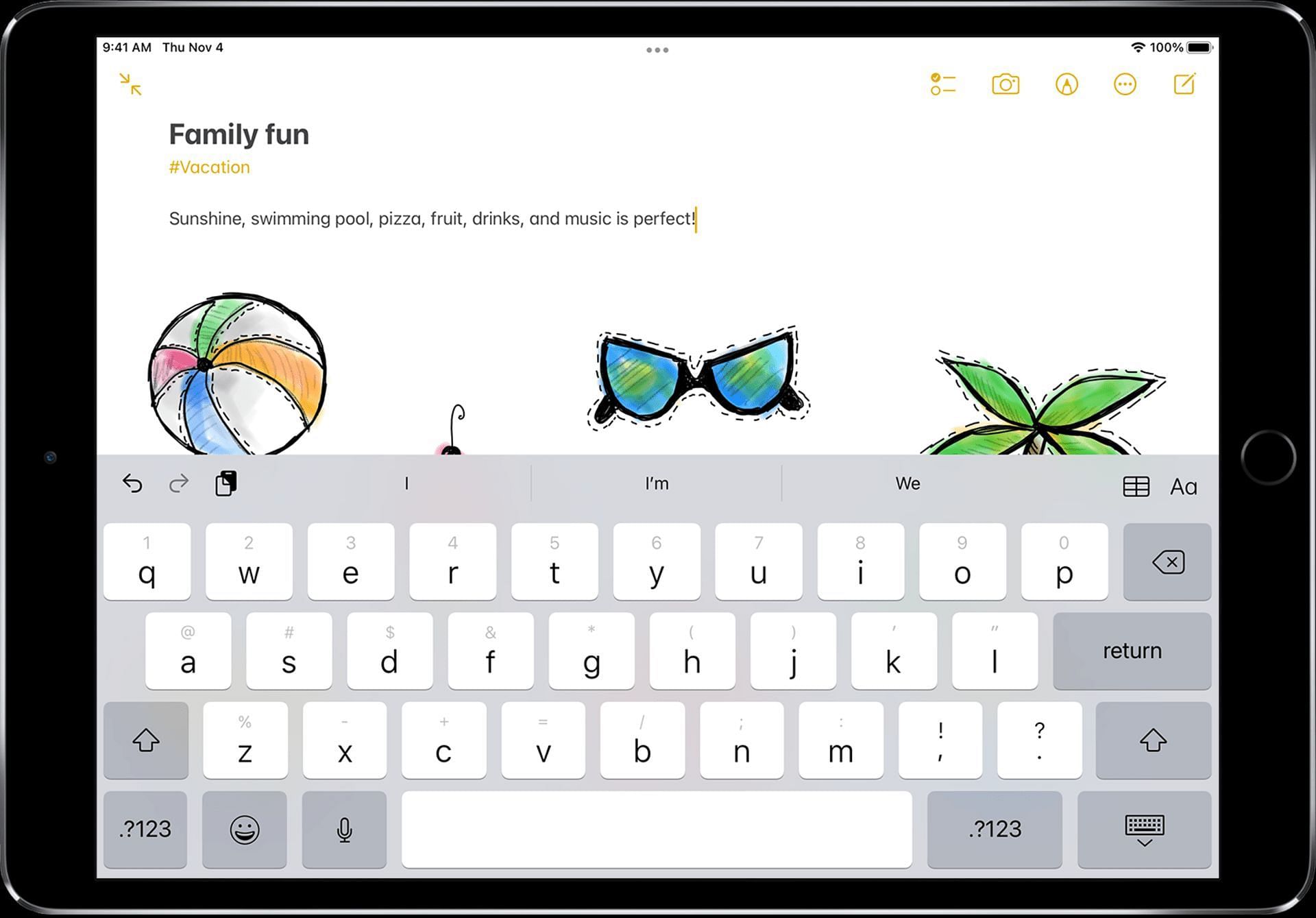 How to split and move the iPad keyboard for a more ergonomic typing experience (Image via Apple)