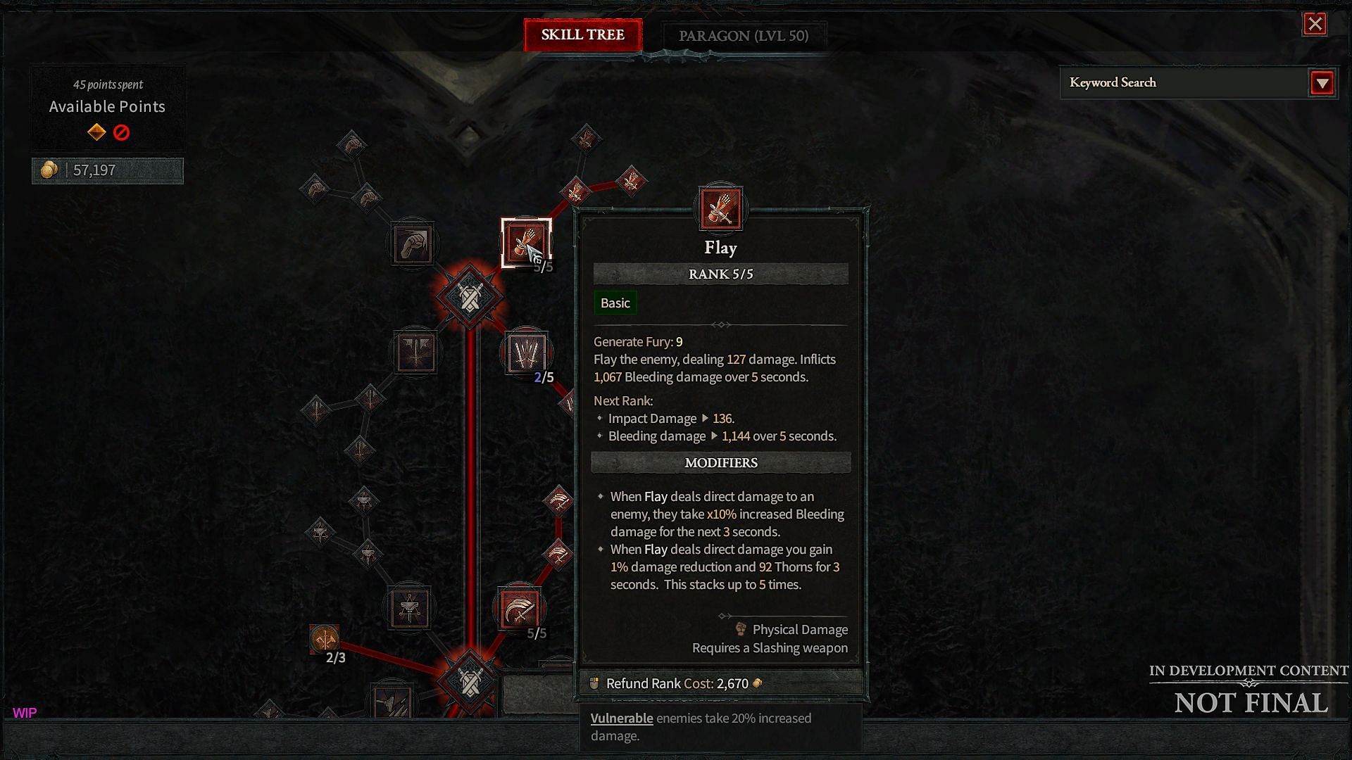 You can easily navigate the skill tree system of Diablo IV, and unlearn skills if you aren&#039;t happy with them (Image via Blizzard Entertainment)