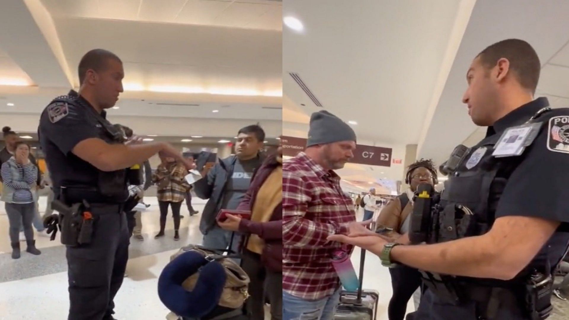passengers from Southwest airlines were threatened with arrest (image via Tik Tok/Amani Robinson)