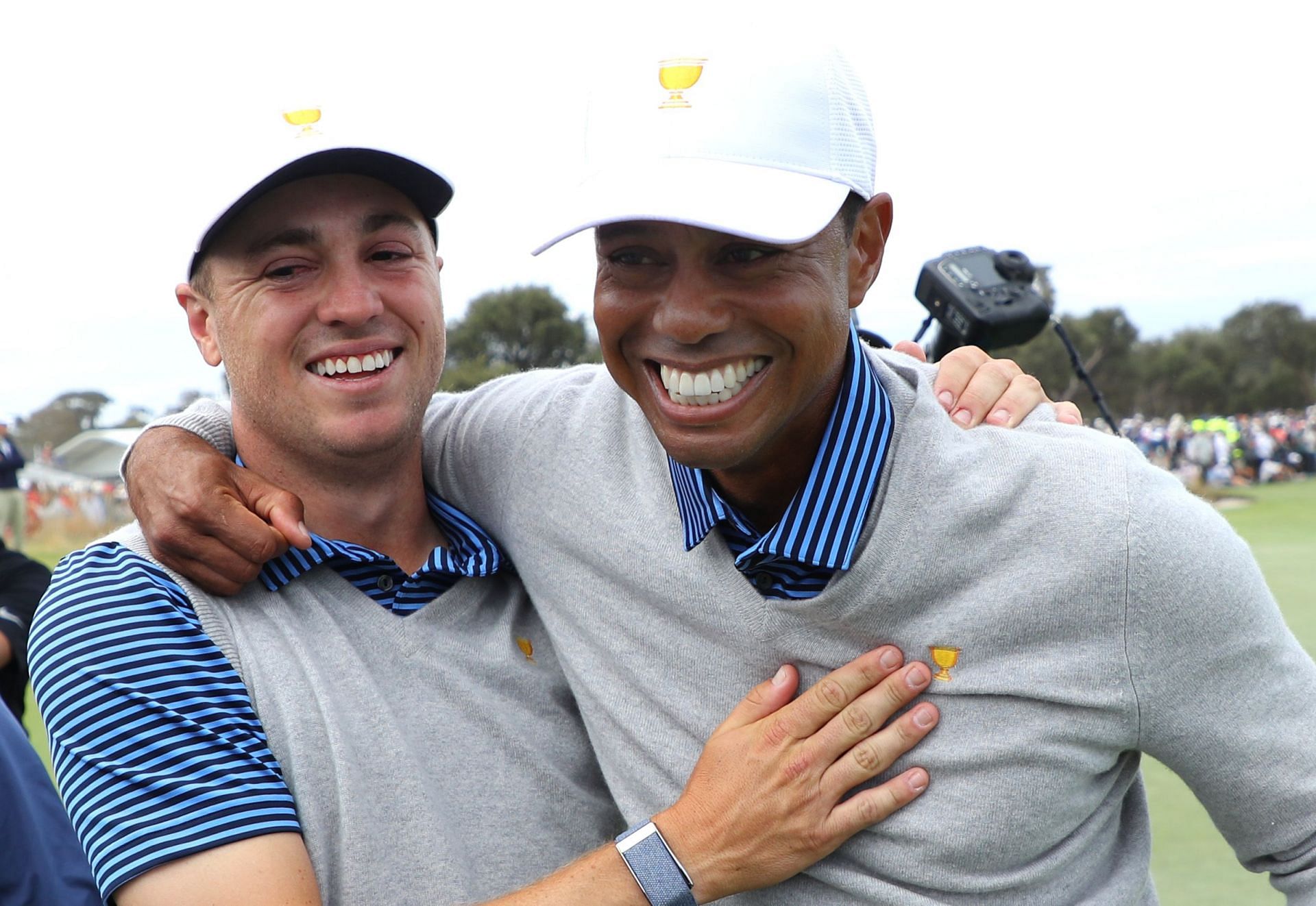 Justin Thomas and Tiger Woods (Image via Getty)