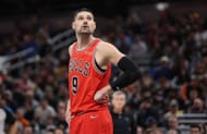 Nikola Vucevic of the Chicago Bulls vs Indiana Pacers