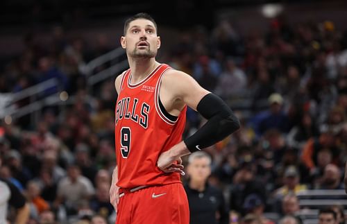 Nikola Vucevic of the Chicago Bulls vs Indiana Pacers