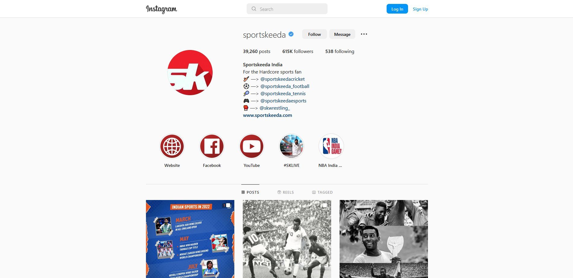 The Sportskeeda IG profile (Image via Sportskeeda)