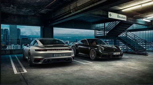 Two Porsche 911 Turbos [Image Credits: Porsche]