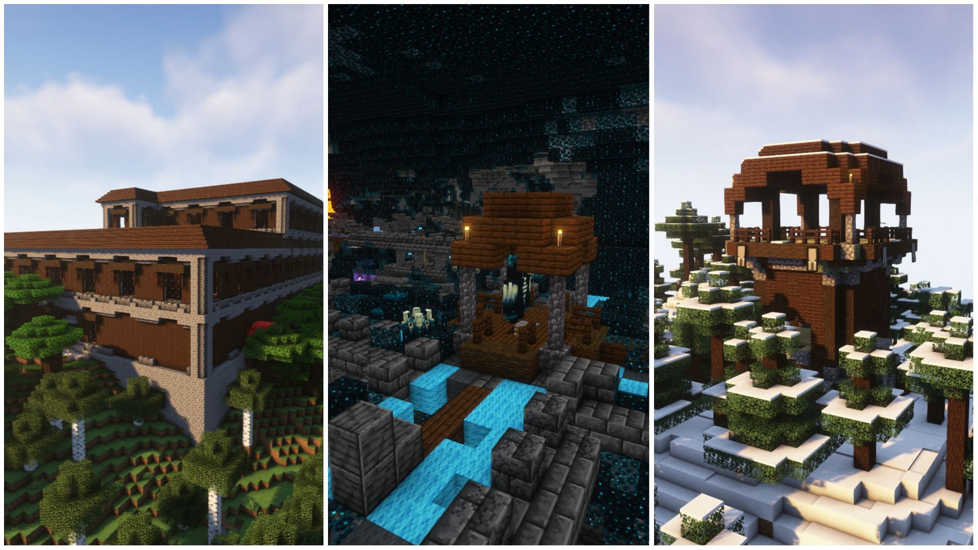 Dangerous Overworld Minecraft structures (Image via Mojang)