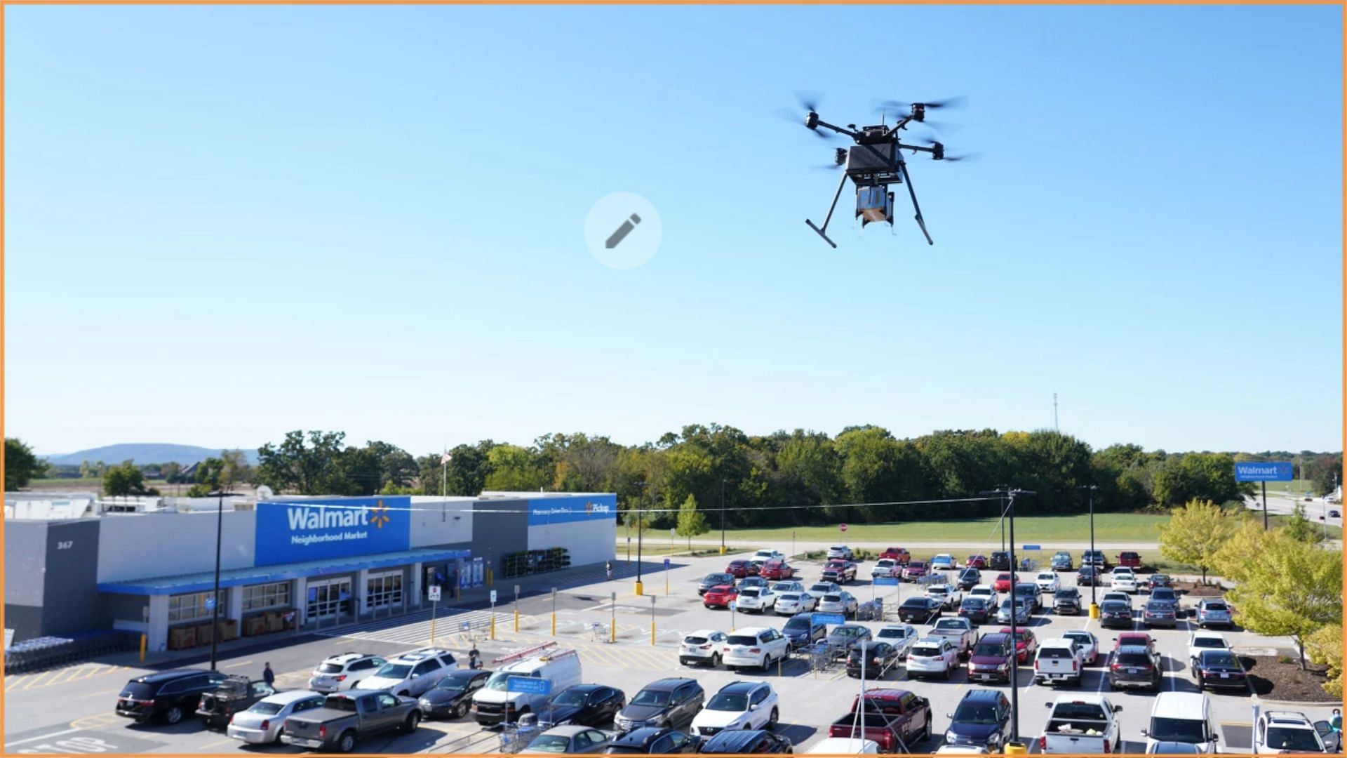 Walmart is pushing for same-day deliveries through drones in America (Image via Walmart)
