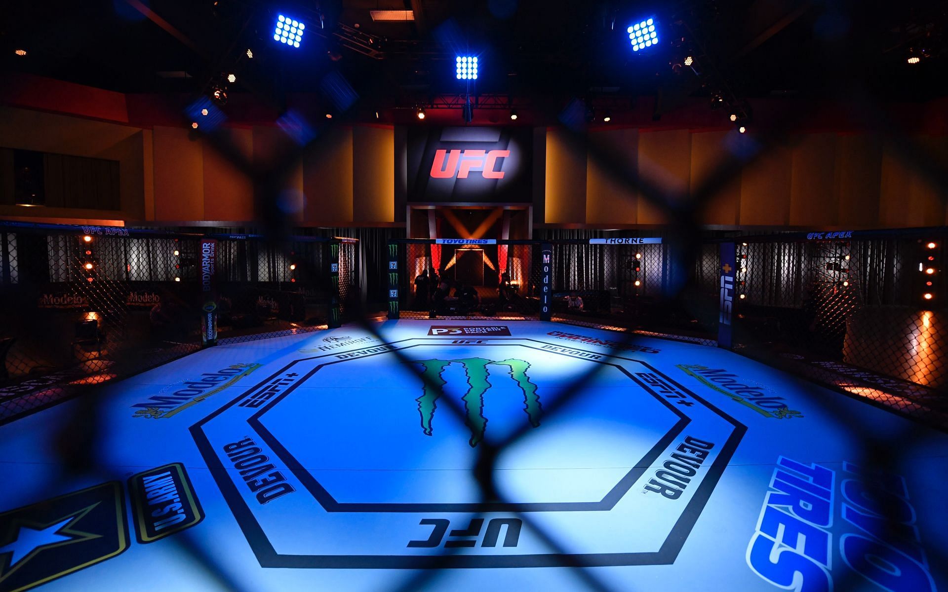 A general view of the Octagon prior to the start of the UFC 250 event at UFC APEX on June 06, 2020 (Image: Getty)