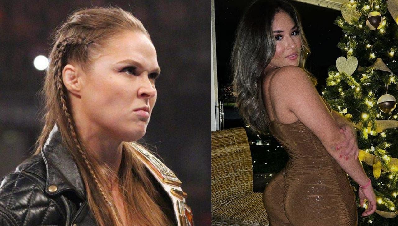 Valerie Loureda (right) and Ronda Rousey (left)