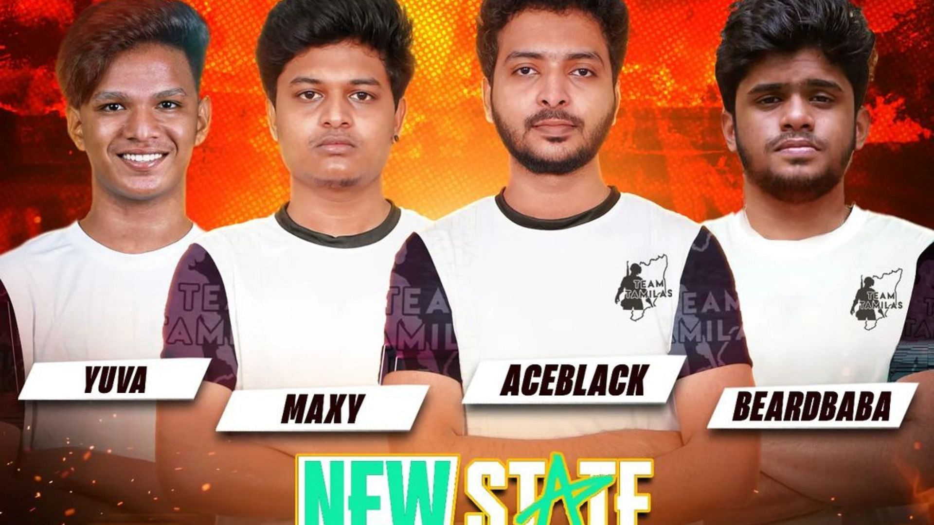 Team Tamilas announces their PUBG New State lineup (Image via Team Tamilas)