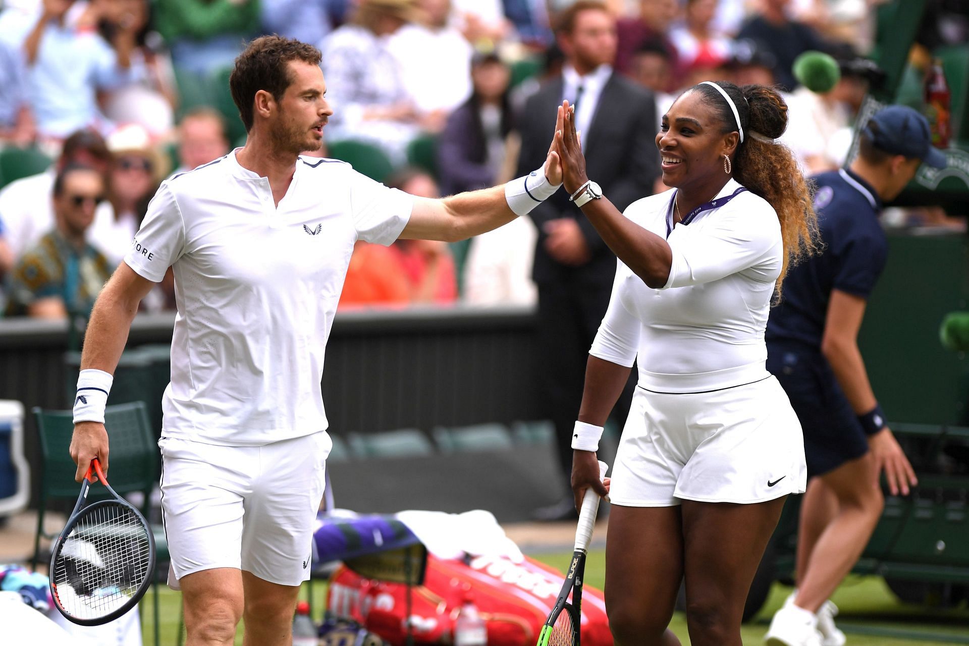 Andy Murray and Serena Williams at Wimbledon 2019