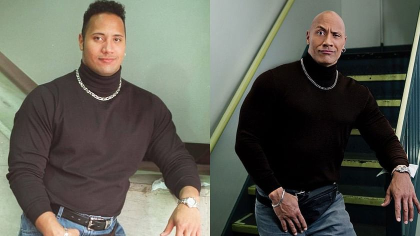 the rock black turtleneck: When and why did The Rock wear his