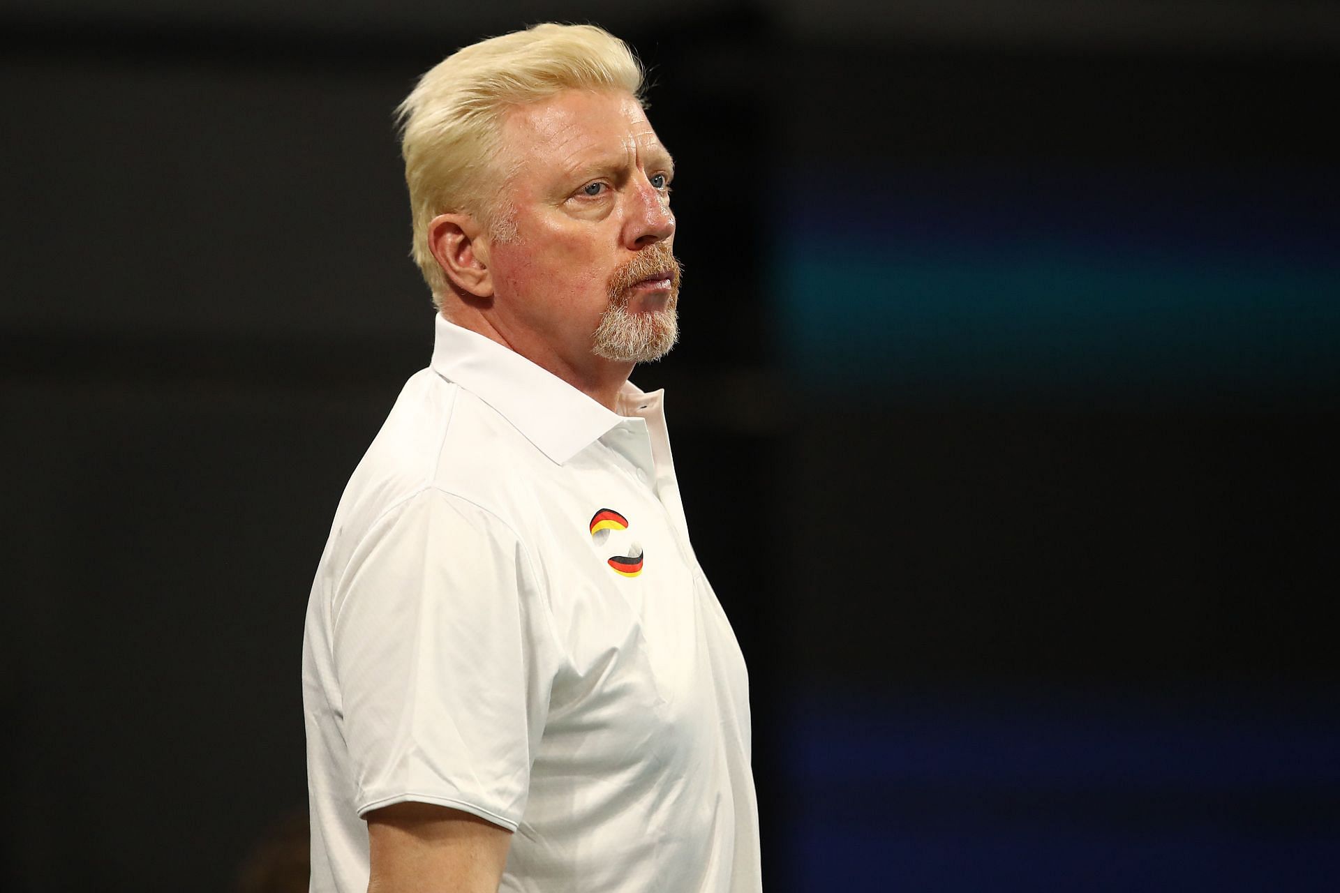 Boris Becker pictured at the 2020 ATP Cup - Brisbane: Day 1.