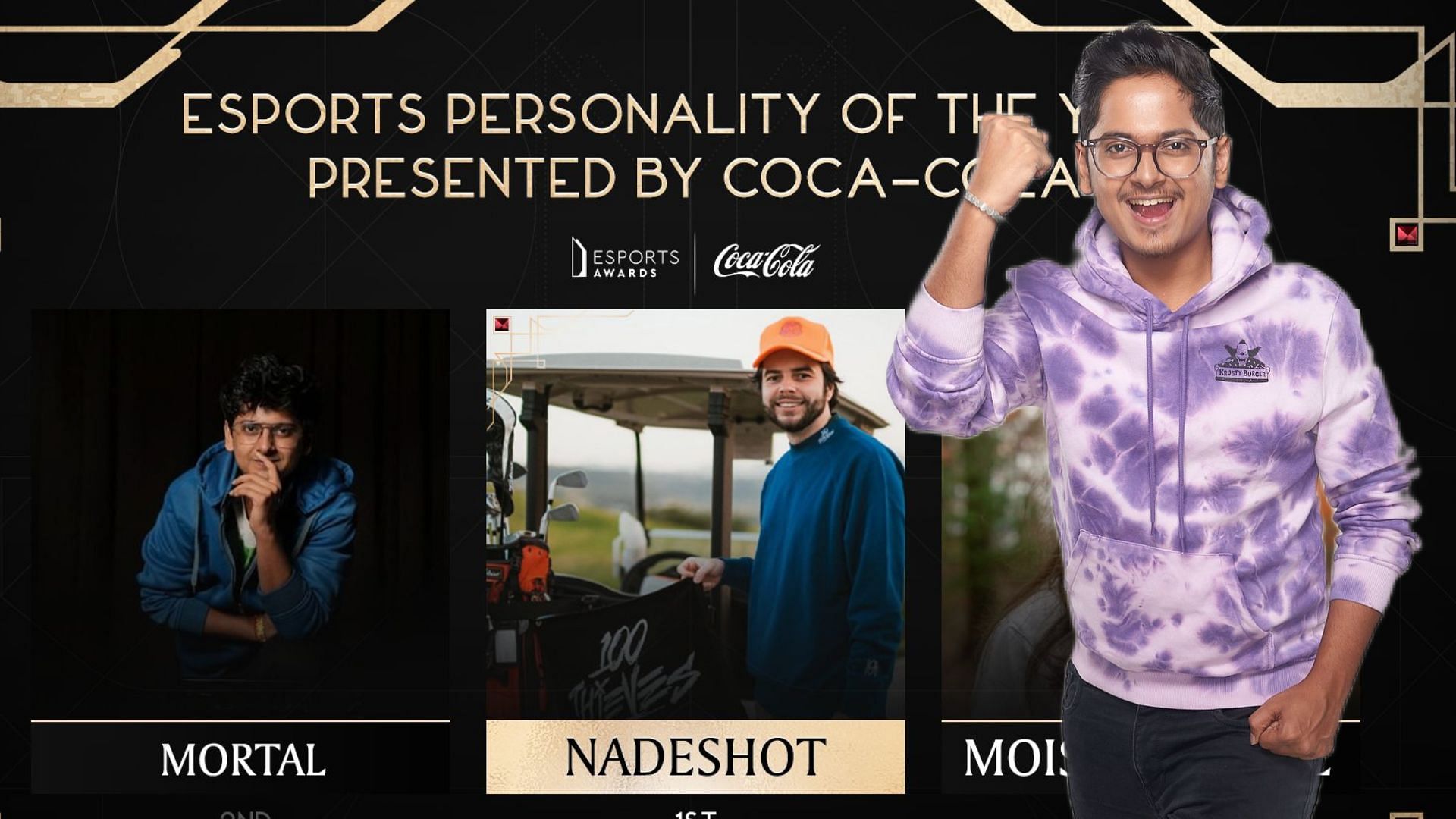Mortal holds second place in Esports Personality of the Year award (Image via Sportskeeda)