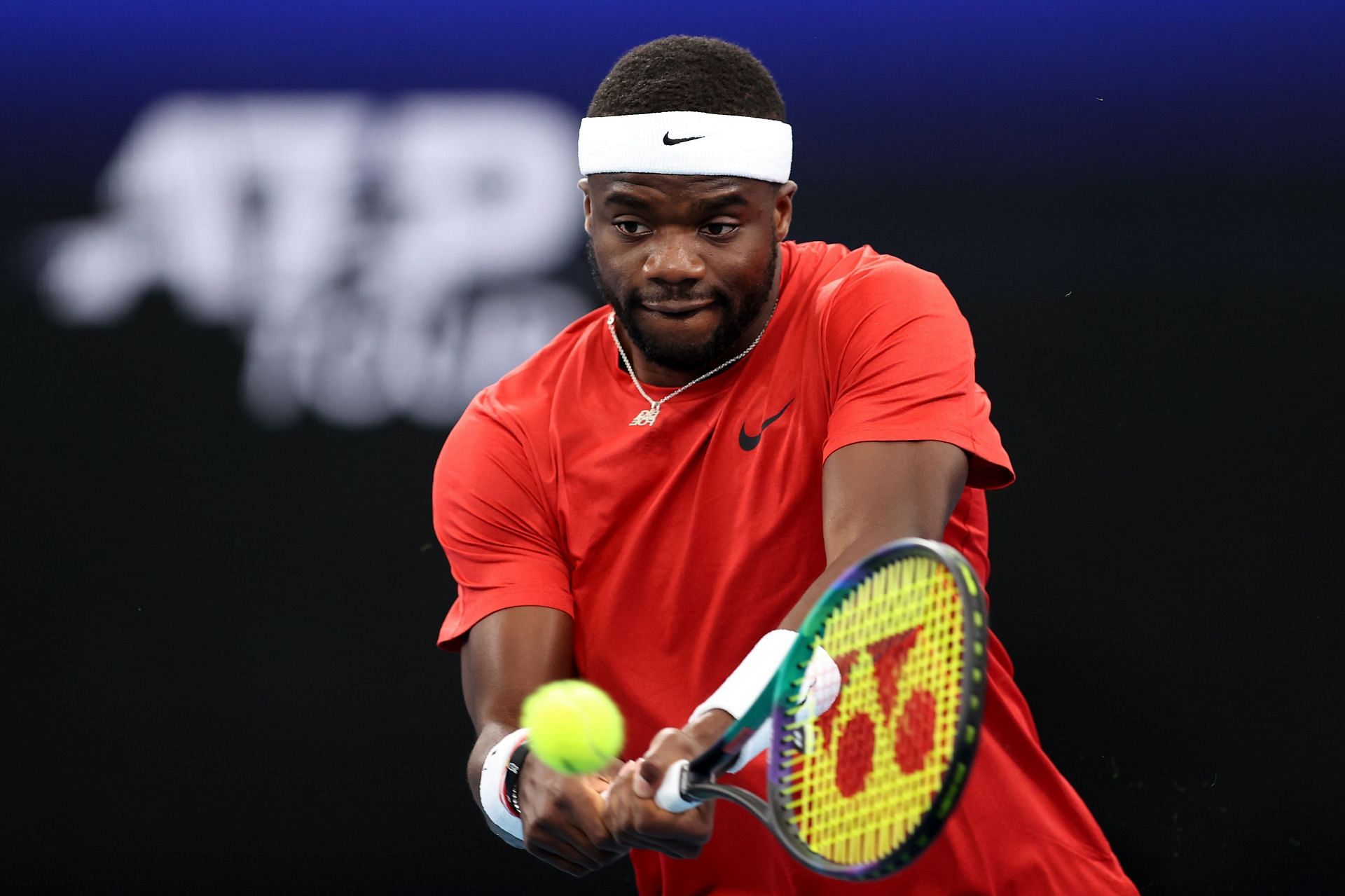 Frances Tiafoe in action for Team USA at the United Cup