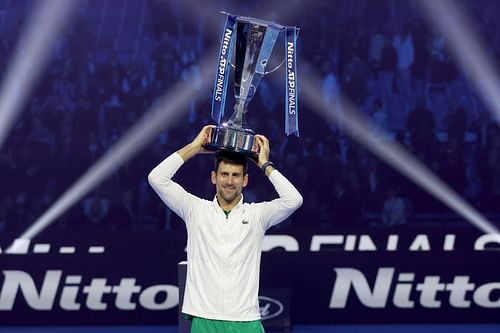 Novak Djokovic at the 2022 ATP Finals.