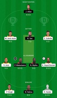Dream11 Team for Malaysia vs Vanuatu - CWC Challenge League Group A.