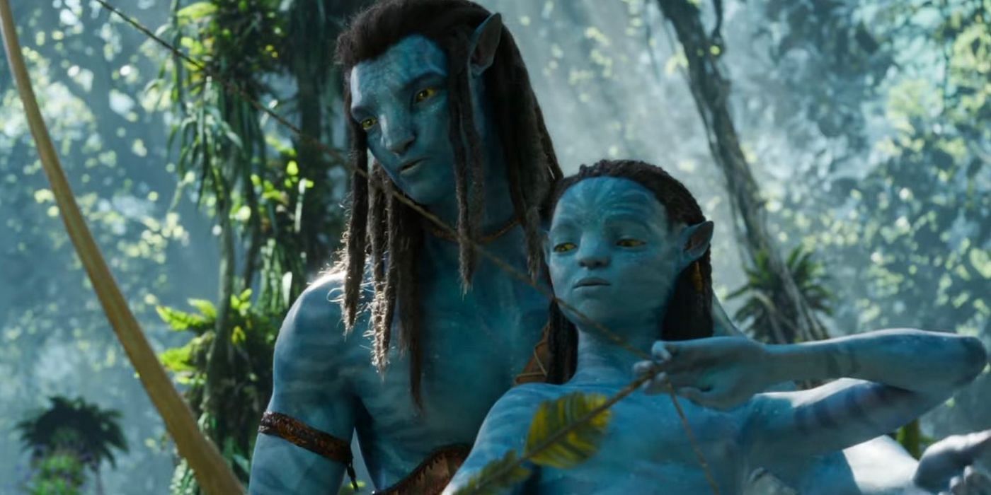 Neteyem and Jake in Avatar: The Way of Water (Image via Disney)