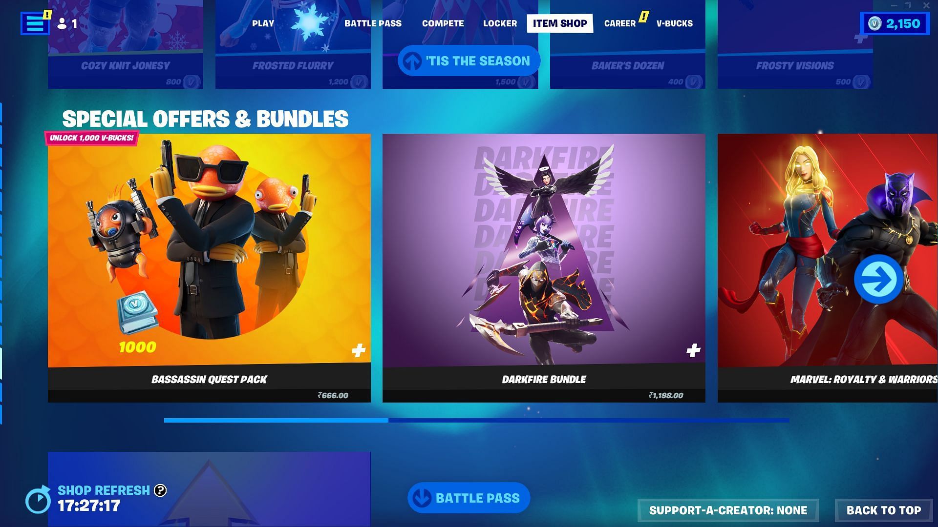 The Guff Gringle skin will be located in this tab (Image via Epic Games)