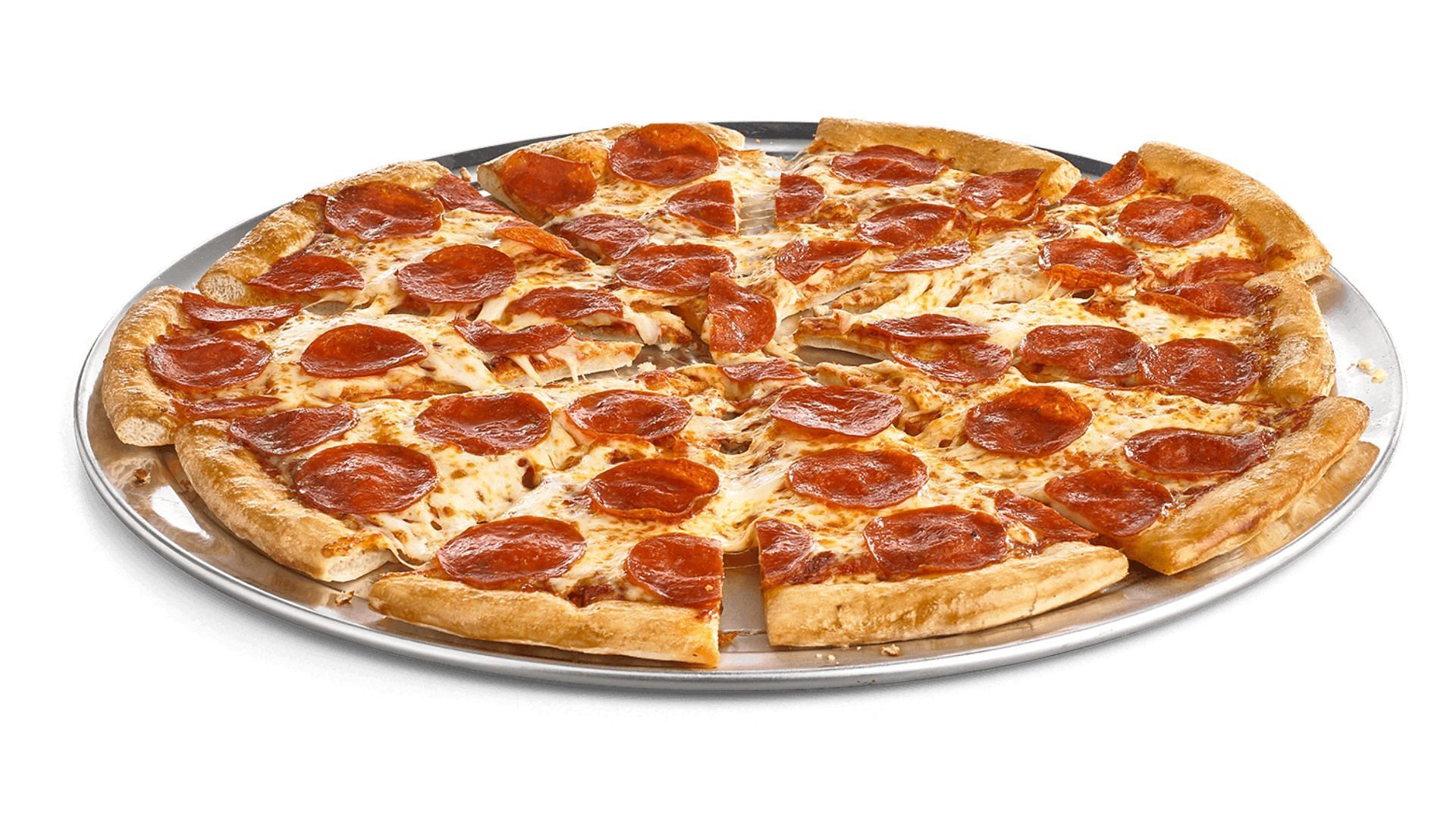 create your own Giant Pizza with Pepperoni toppings (Image via Cicis Pizza)