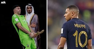 Argentina GK Emi Martinez facing an awkward reunion on Sunday after mocking Kylian Mbappe in World Cup celebrations